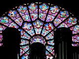 Paris 23 Notre Dame Inside Close Up View Of The Great Organ Pipes And Stained Glass Window